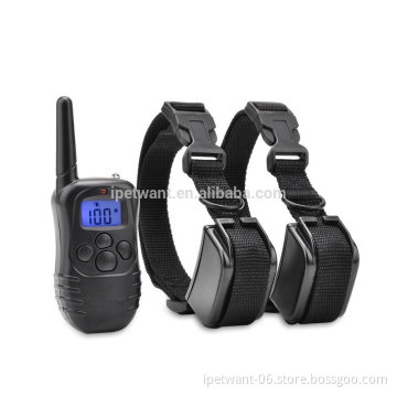 ipetwant M82B Dog Training Shock Collar with remote dog shock collar dog training blue backlight